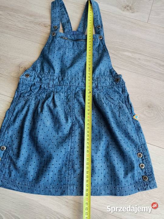 Spódniczka dziewczęca ogrodniczka niebieska 110 Płock
