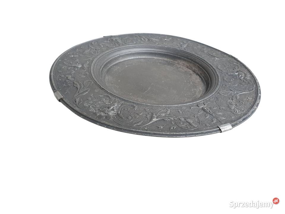 Stary ozdobny talerz patera do zawieszenia Cieszyn