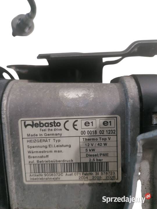 WEBASTO DOGRZEWACZ VW TOURAN I 20 TDI
