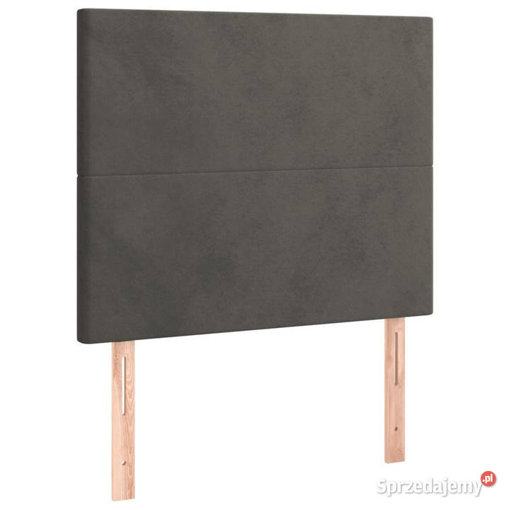 Łóżko kontynentalne z materacem i LED szary 128cm