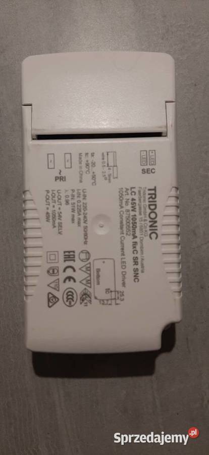 Zasilacz impulsowyTridonic LC 45450105054 O4A NF Części i akcesoria Tomaszów Mazowiecki