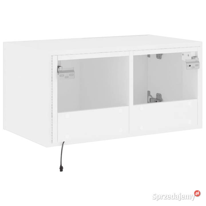 Ścienna szafka TV z LED biała 60x35x31 WM837267 Warszawa