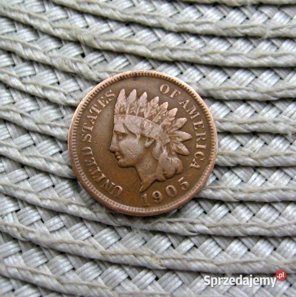 USA 1 Cent 1905r Głowa Indianina Kalisz