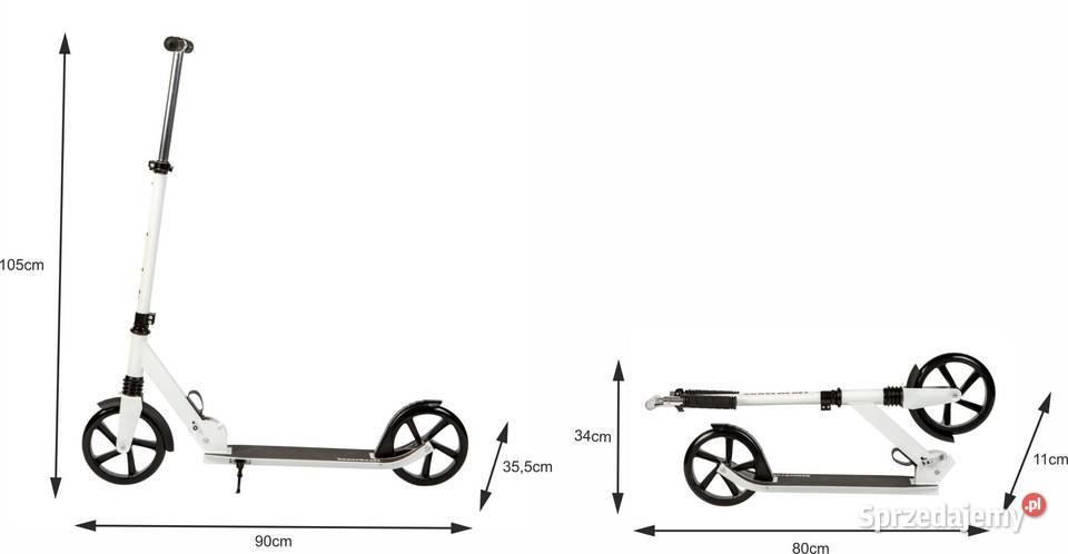 Duża składana hulajnoga 95105 Bauerkraft Rolki, wrotki i hulajnogi Poznań