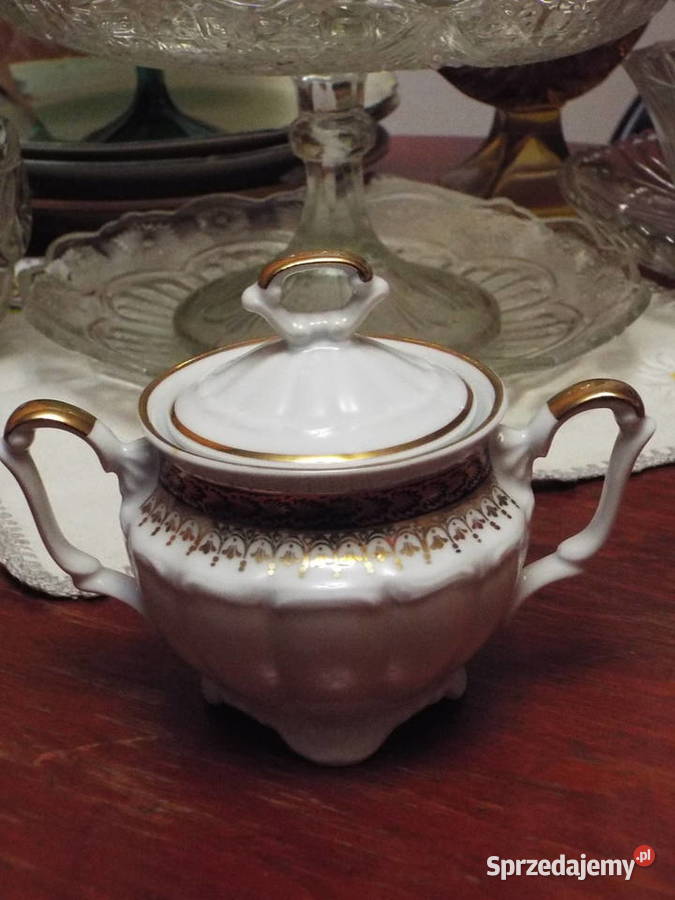 Serwis do kawyherbaty kompletny 12 os porcelana Będzin