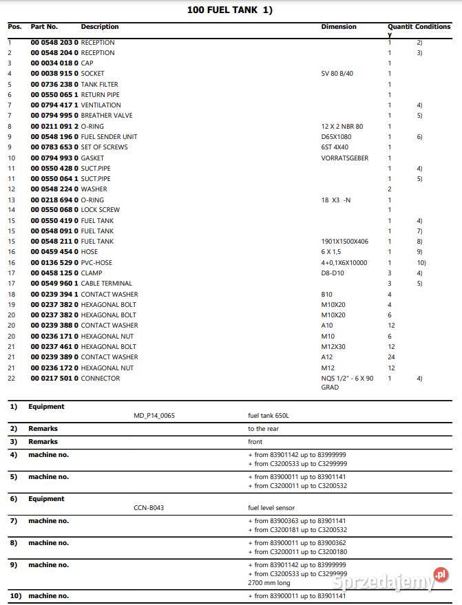 Katalog części Claas Tucano 430 440 450 Zduńska Wola