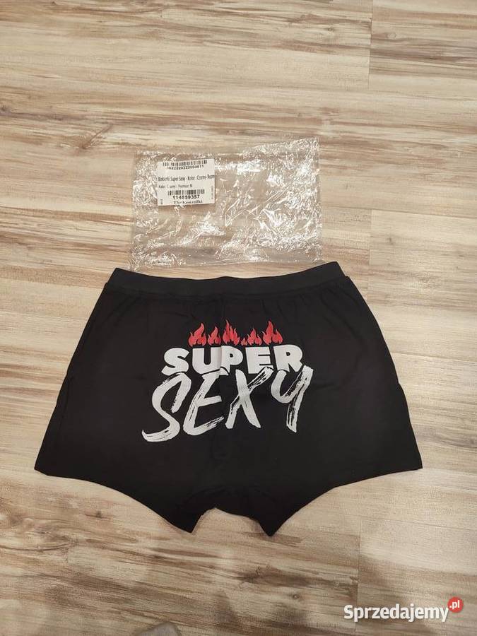 Nowe bokserki męskie z napisem rozmiar M sprzedam