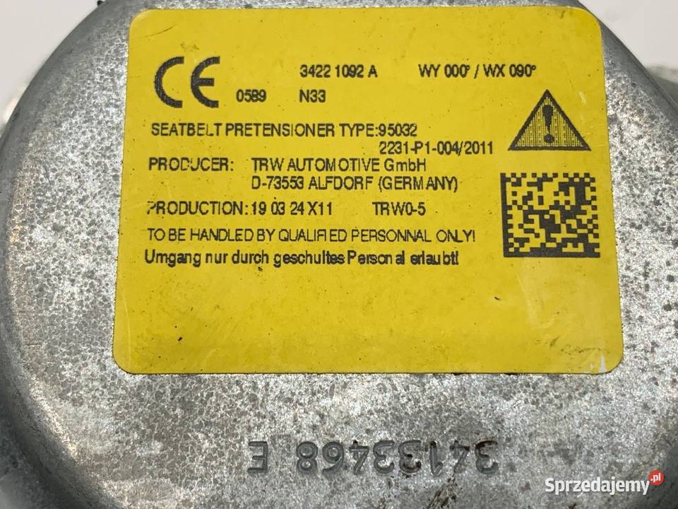 PAS BEZPIECZEŃSTWA PRAWY TYŁ VW TROC Crossover