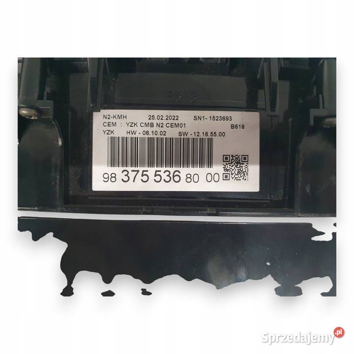 LICZNIK ZEGARY 9822634280 Citroen C3 III 12 VTI Chełm sprzedam