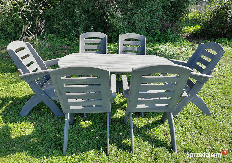 Meble ogrodowe drewniane składane typ X lamel 1 śląskie Kalety