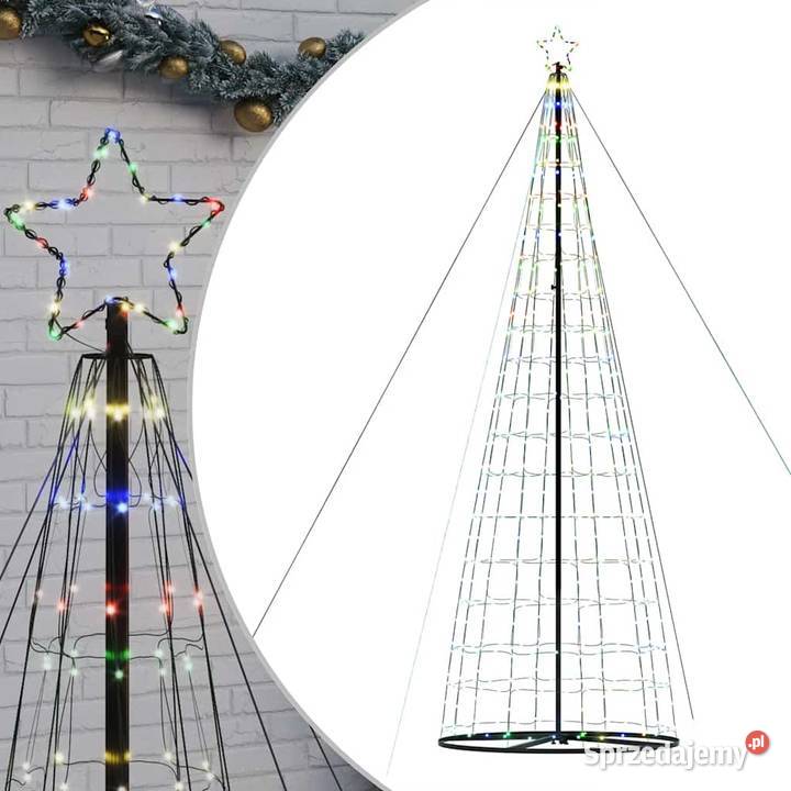 vidaXL Choinka LED 1534 LED Kolorowa 500