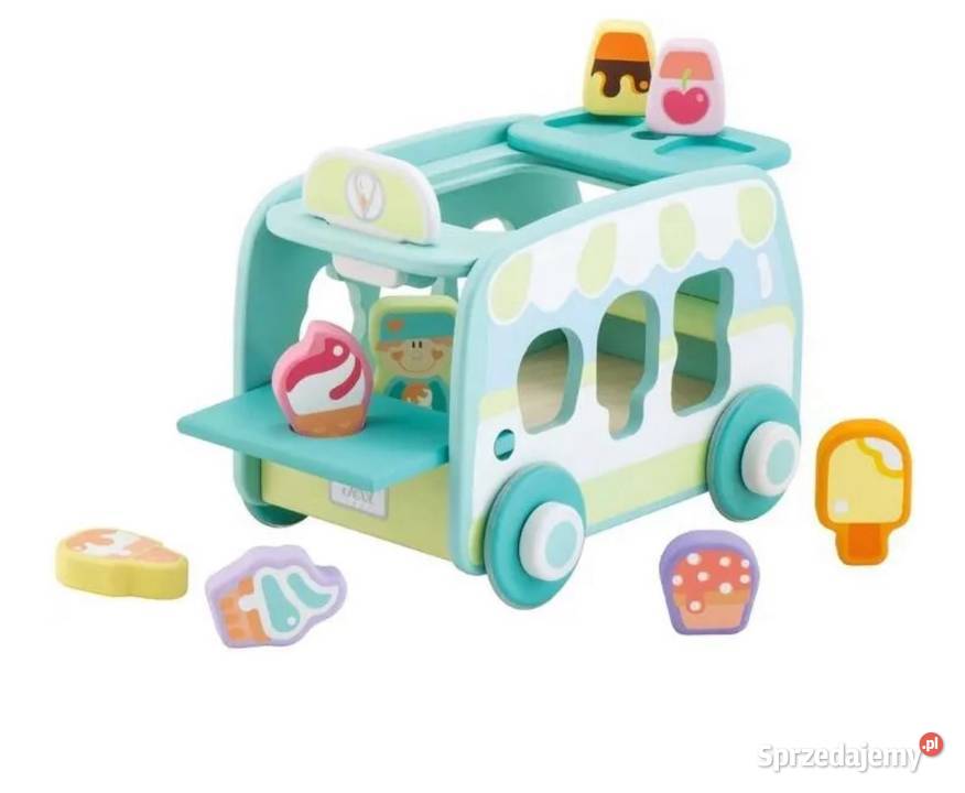 Lodziarnia zabawka drewniana sorter pastelowy