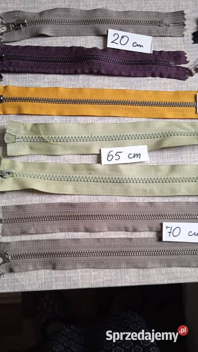 Zamki suwaki ubraniowe 7 15 nici mulina kordonek Kraków sprzedam