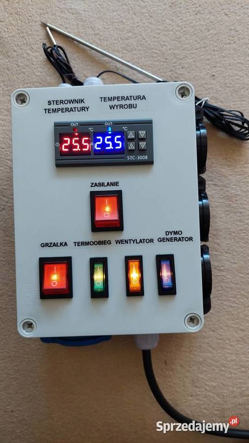 Gotowy sterownik z sondą temperatury wędzarni i śląskie Tychy