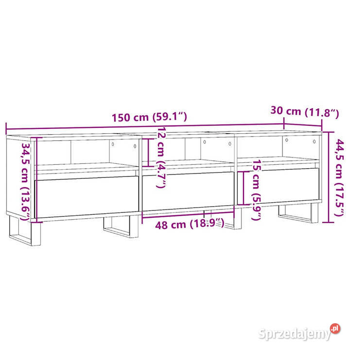 Szafka pod TV dąb artisan 150x30x445 WM857194 Warszawa
