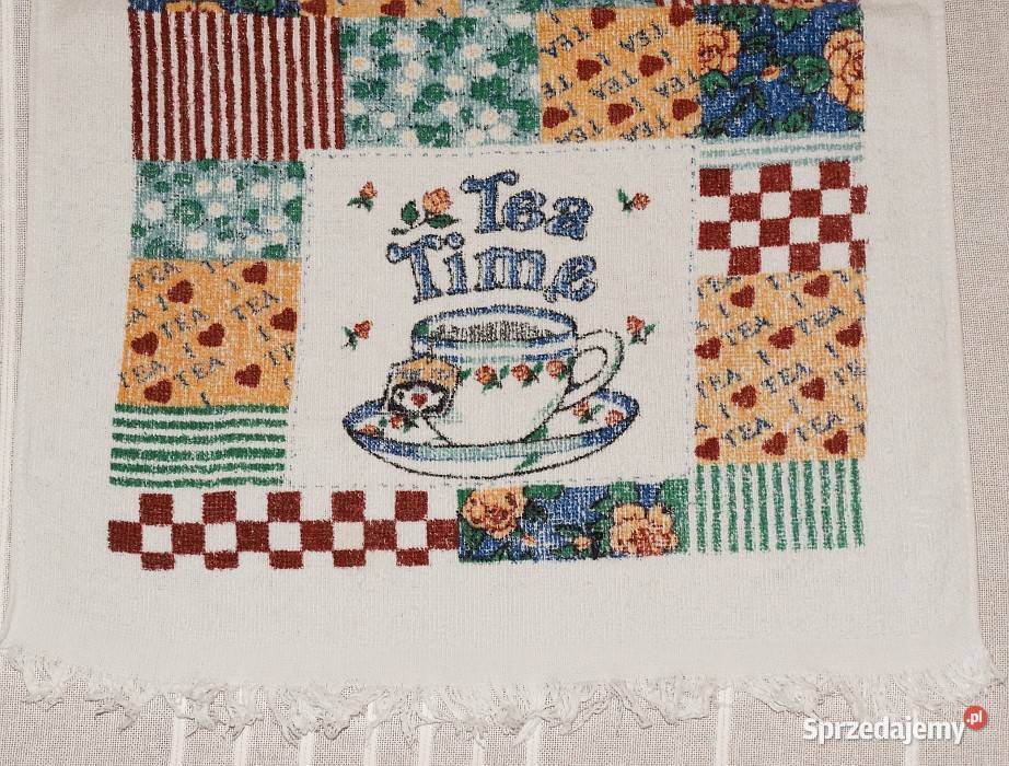 Dwa ozdobne ręczniki kuchenne frotte 56 x 39 58