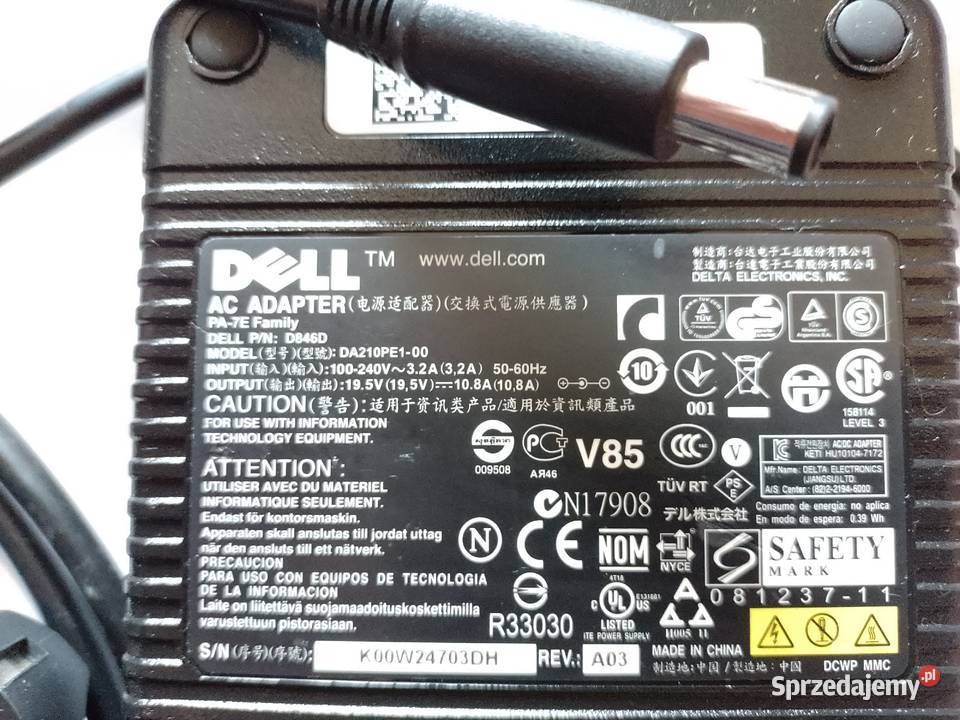 Zasilacze do laptopa Dell różne Świebodzice