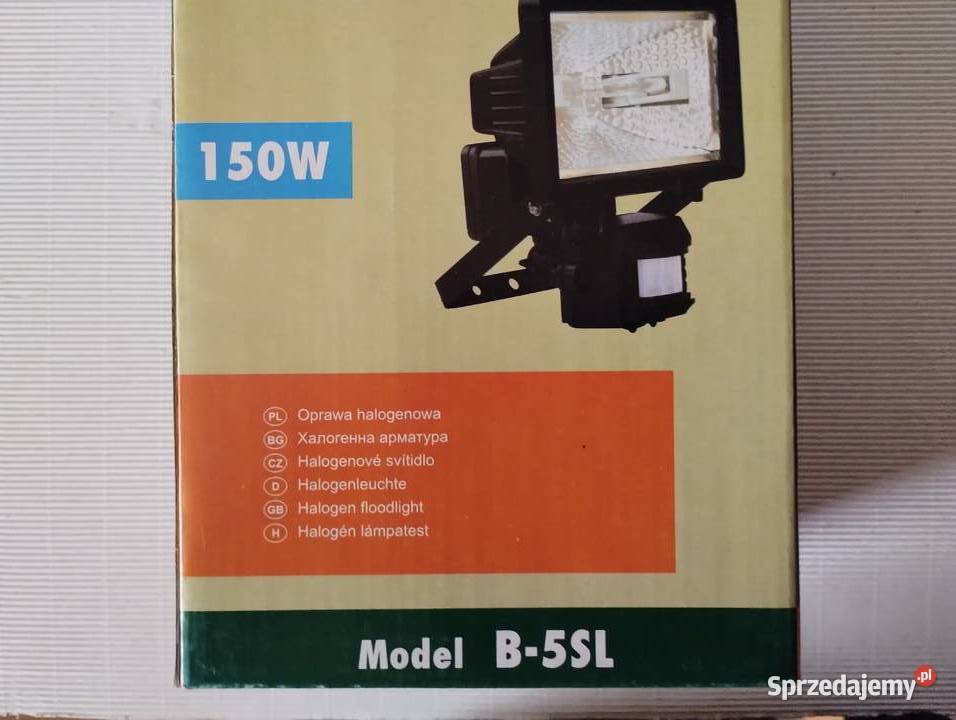 Naświetlacz halogenowy 150W z czujnikiem ruchu Olkusz