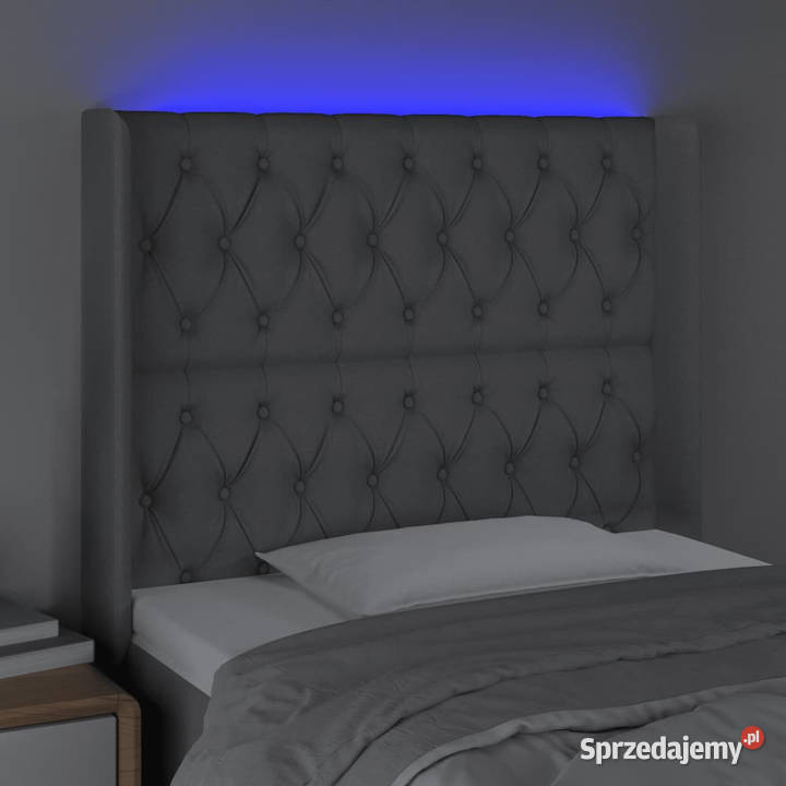 Zagłówek do łóżka z LED jasnoszary 103x16x118128 Warszawa sprzedam