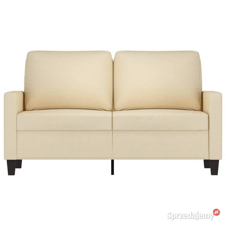 2osobowa sofa kremowa 120 tapicerowana tkaniną Warszawa