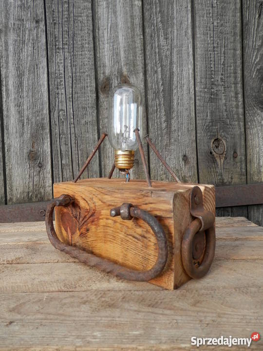 Lampa GWÓŹDŹKOWAL ręcznie wykonana ze starej Szczecinek