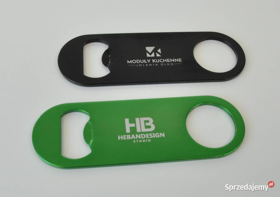 Otwieracz reklamowy logo grawer 100 zielony odcienie zieleni