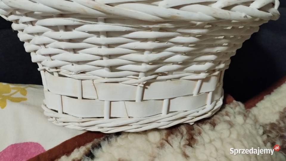 kosz ozdobny na kwiaty słodycze biały Dekoracje i ozdoby Poznań