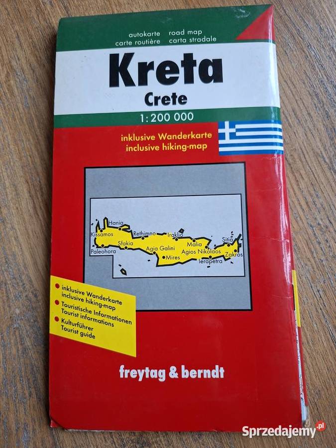 Creta Kreta 1 200 000 mapa Mapy i przewodniki Kraków sprzedam