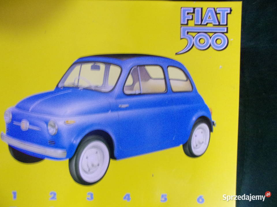Wieczny metalowy kalendarz z FIAT 500produkcja w