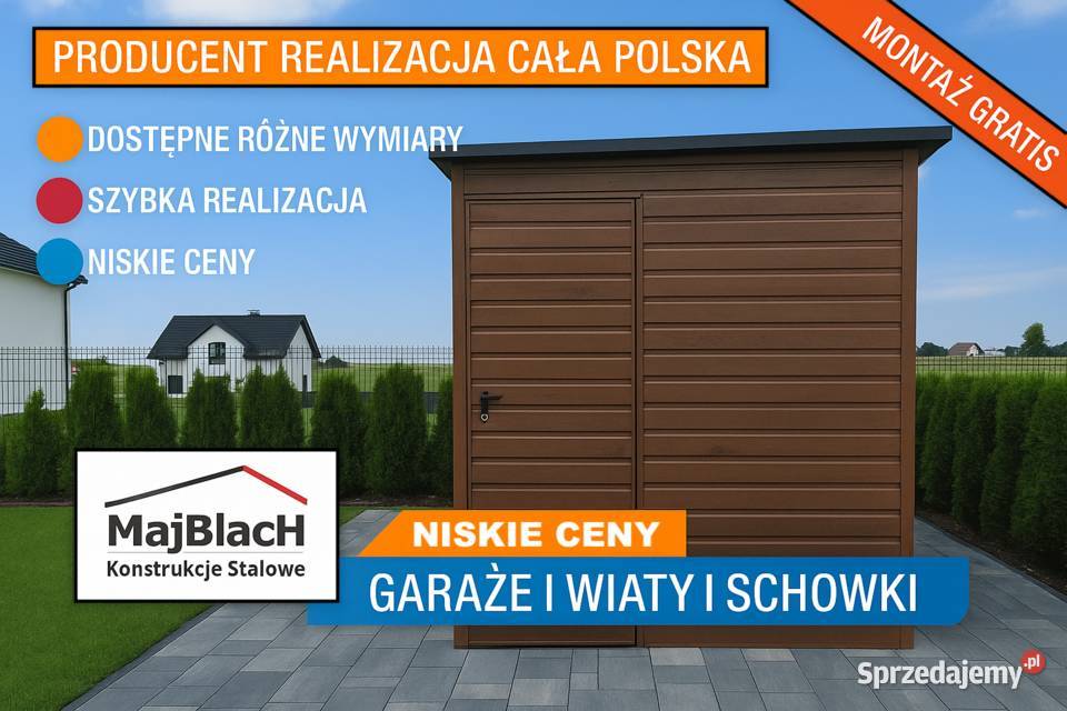Mała Wiatka ogrodowa Schowek NarzędziowyMagazyn blacha Brzozów