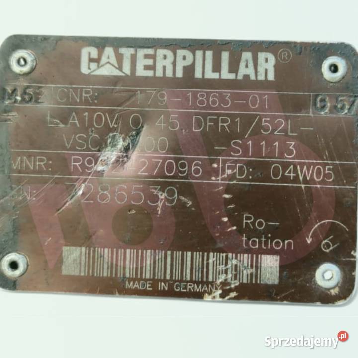 Pompa A10VO45 CAT 179186301 R902427096 Rexroth Wilkowo