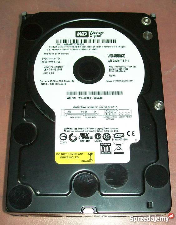 WD CAVIAR SE16 WD4000KD00NAB0 400GB DAWCA Poznań