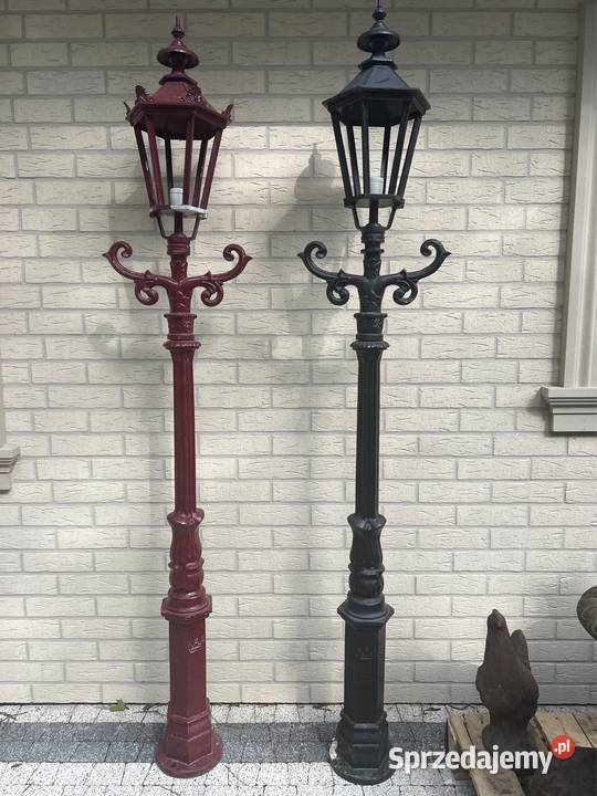 Lampa ogrodowa latarnia parkowa sygnowana CROWN dolnośląskie Długopole-Zdrój