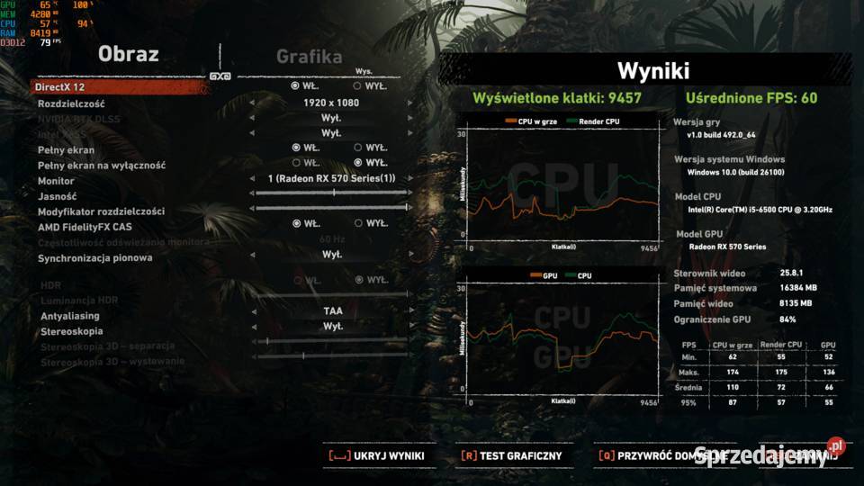 Komputer I56500 16GB Ram RX570 8GB ASUS ROG Ostrów Wielkopolski