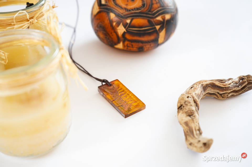 Prostokątny wisiorek 39 artystyczny abstrakcyjny Warszawa