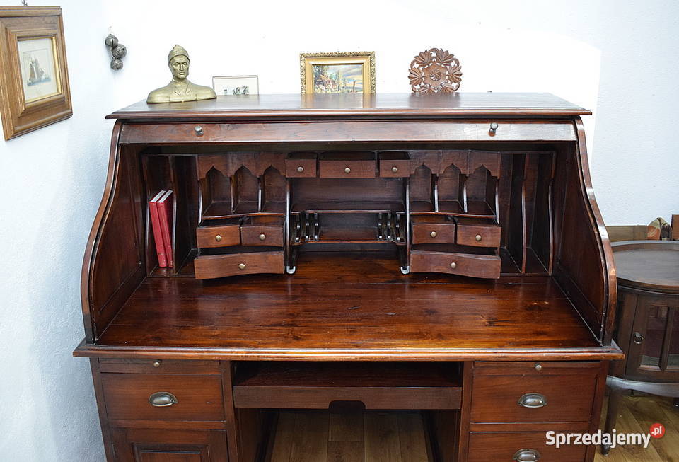 DUŻA SOLIDNA SEKRETERA Z ROLETĄ BIURKO Świdnica
