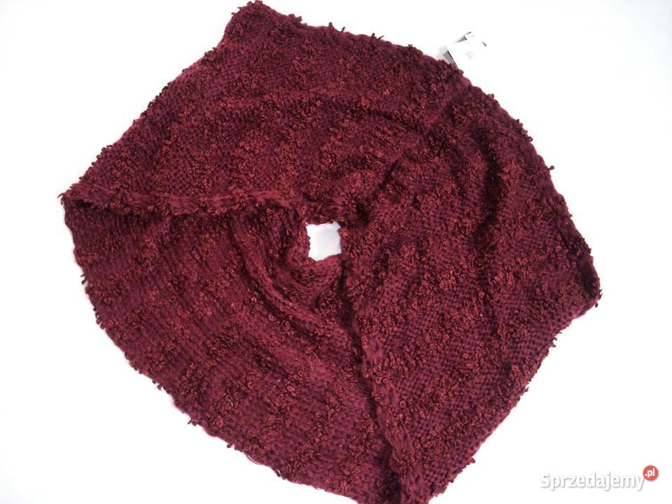 CA Bordowy Komin Gruby Bouqle Nowy Yessica Pozostałe Nowy Sącz