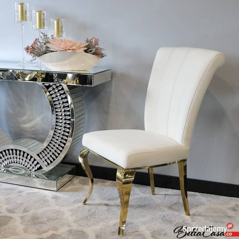 Krzesła glamour Złote Livio Różne Kolory Do 95cm Krzesła Warszawa