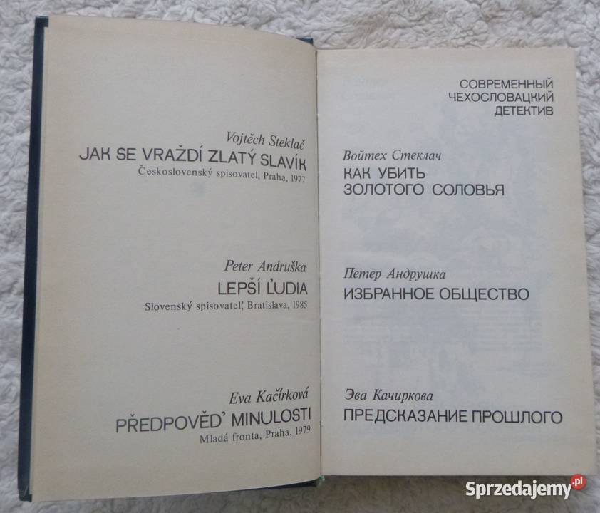 Czechosłowackie kryminały antologia rosyjsku Warszawa