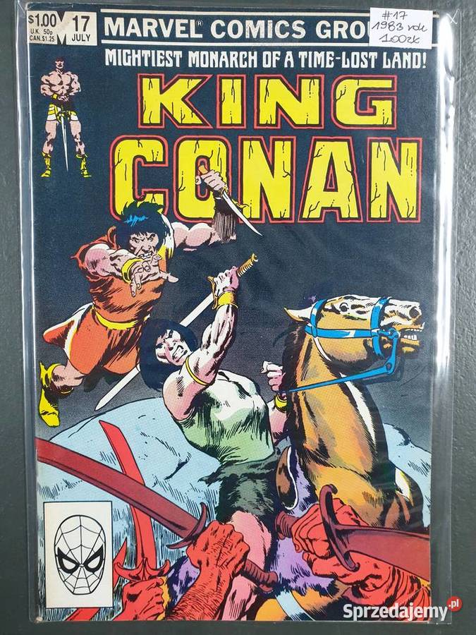 King Conan 9 oryginalnych komiksów Marvel USA fantasy i s-f Gdynia
