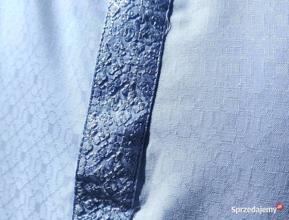 Męska tunika orientalna L niebieska wiskoza Odzież codzienna