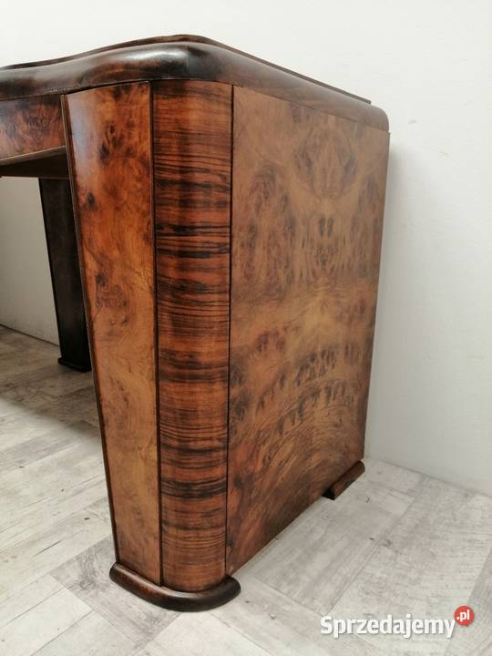 biurko art deco stare do biura orzech duże Meble Radomsko