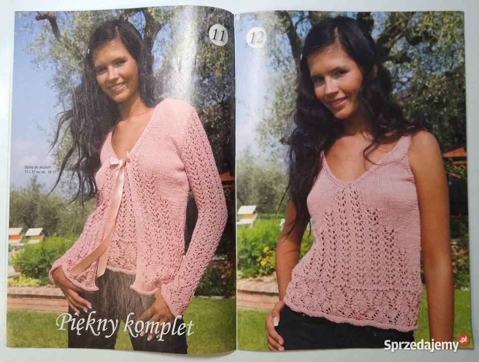 Dama w swetrze 82010 szydełko druty Gdańsk