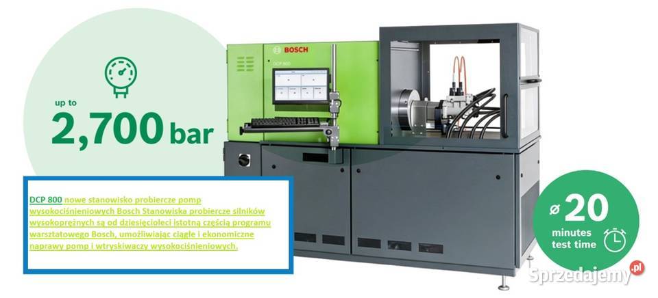DCP 800 tester pomp wtryskowych nowej generacji Bielsko-Biała