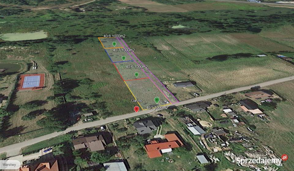 GAŚNO działka budowlana mazowieckie Gaśno