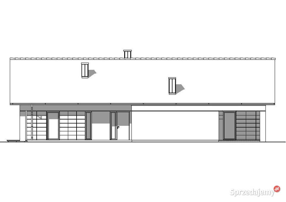 PROJEKT DOMU PARTEROWEGO W STYLU WSPÓŁCZESNYM Kraków