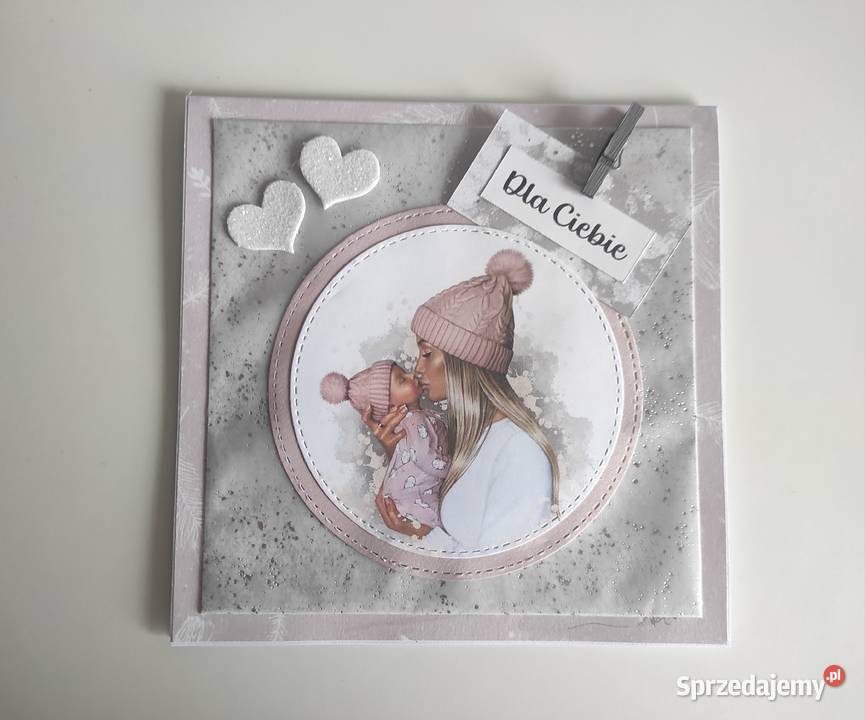 Kartka okolicznościowa ręcznie robiona Mamy Łódź