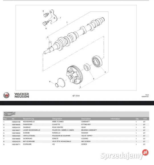 Katalog części Instrukcja obsługi Wacker Neuson Miastko