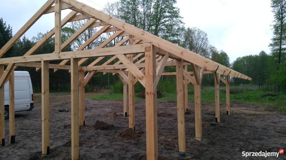 Wiata garażowa 105 garaż drewniany Kozienice