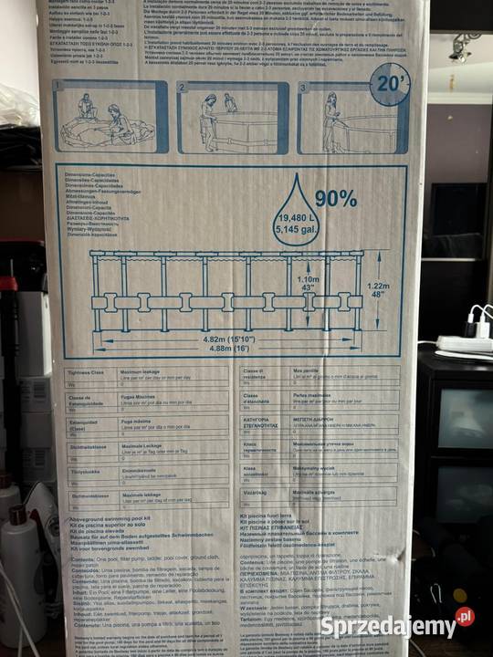 Basen ogrodowy okrągły 19500L plus pompa Rzeszów